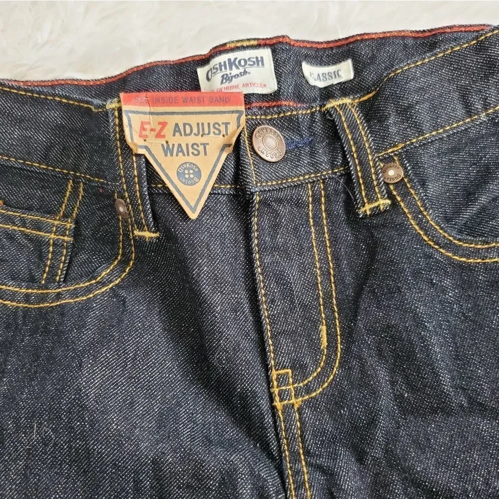 New With Tags Oshkosh b'gosh Boy's Size 4 Husky Classic Jeans with EZ Adjust
